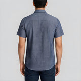 GREY HALF-SLEEVE SHIRT FOR MEN 8SE0925