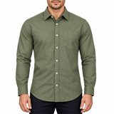 OLIVE FULL-SLEEVE SHIRTS FOR MEN 8SX0201