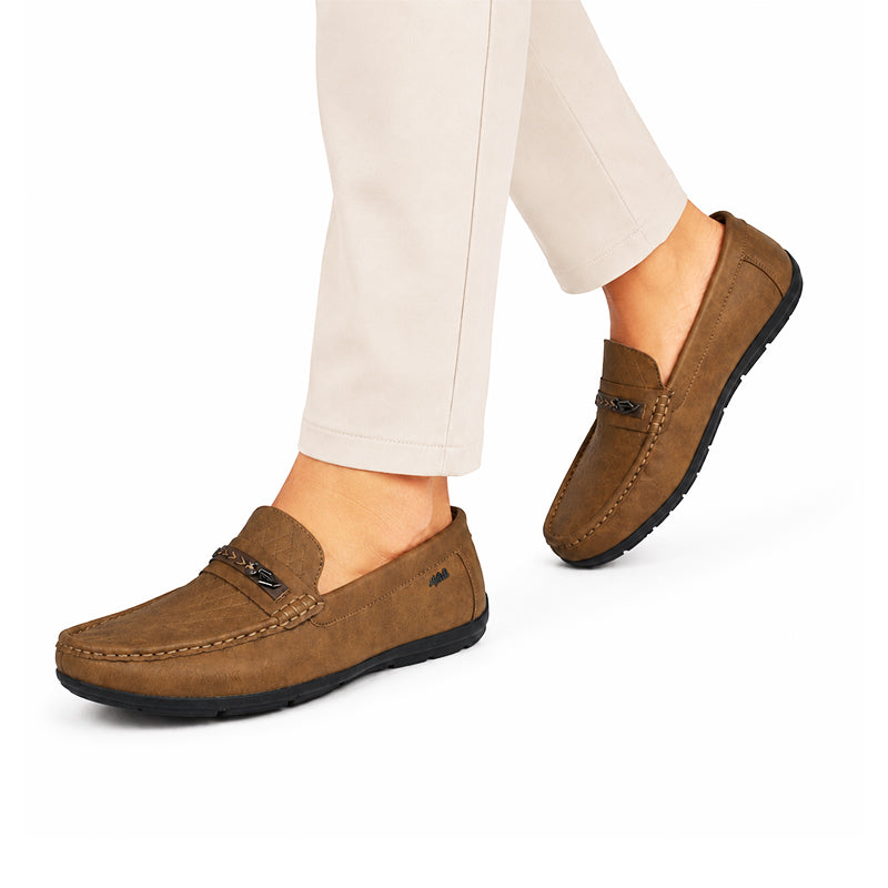 BROWN CASUAL MOCCASIN SHOE FOR MEN 8510455