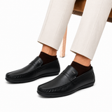 BLACK CASUAL MOCCASIN SHOE FOR MEN 8540617