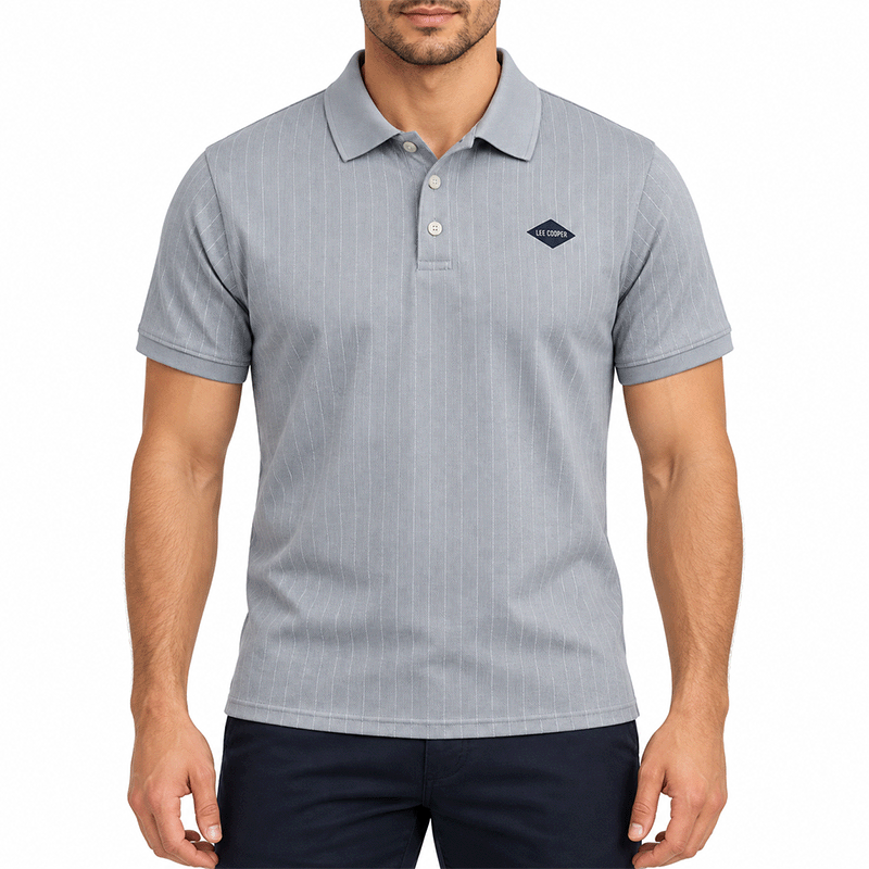 GREY POLO SHIRTS LEISURE FOR MEN 8BX0C41