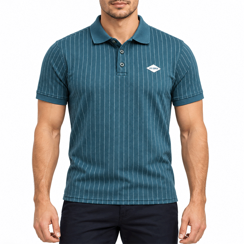DARK SEA GREEN POLO SHIRTS LEISURE FOR MEN 8BX0N41