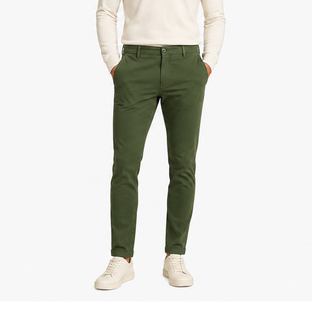 OLIVE GABARDINE  FOR MEN 8LB1P02
