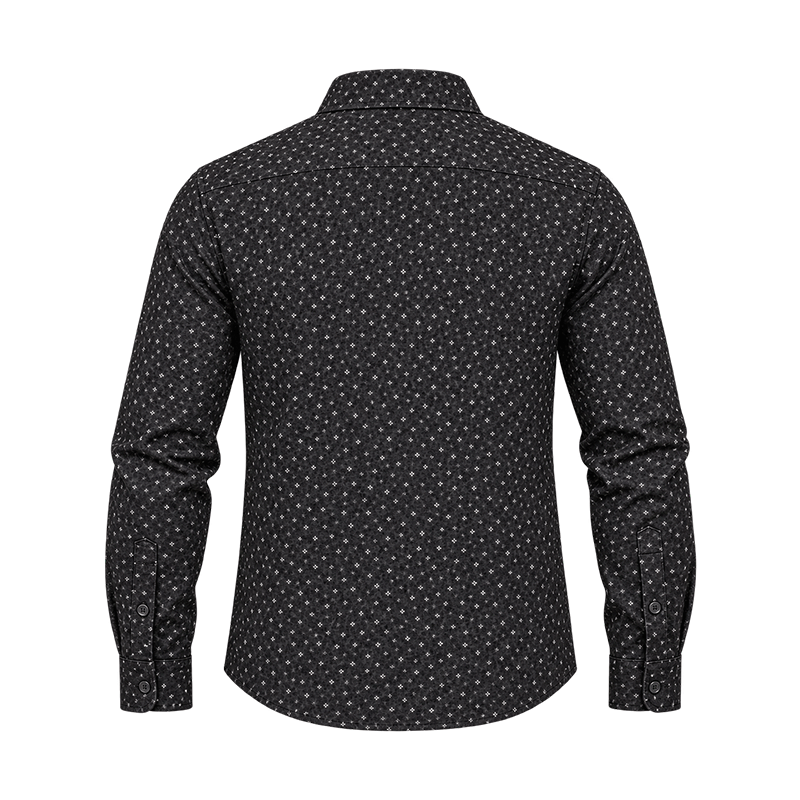 BLACK FULL-SLEEVE SHIRTS FOR MEN 8SE0609