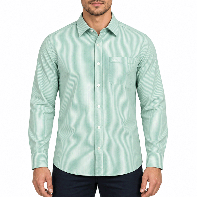 DARK SEA GREEN FULL-SLEEVE SHIRTS FOR MEN 8SE0726