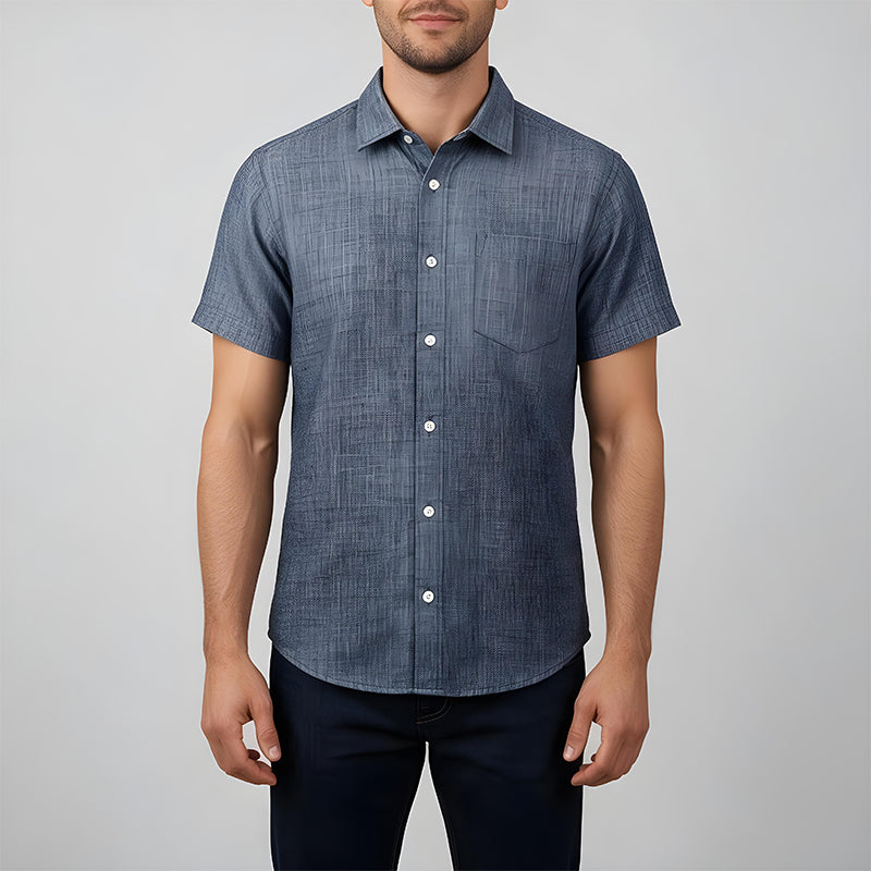 GREY HALF-SLEEVE SHIRT FOR MEN 8SE0925