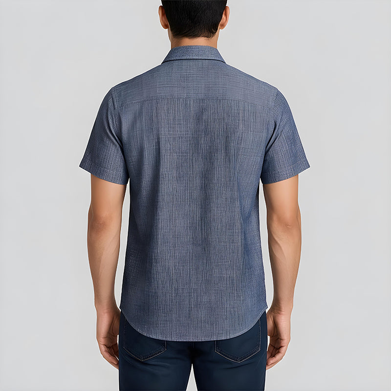 GREY HALF-SLEEVE SHIRT FOR MEN 8SE0925