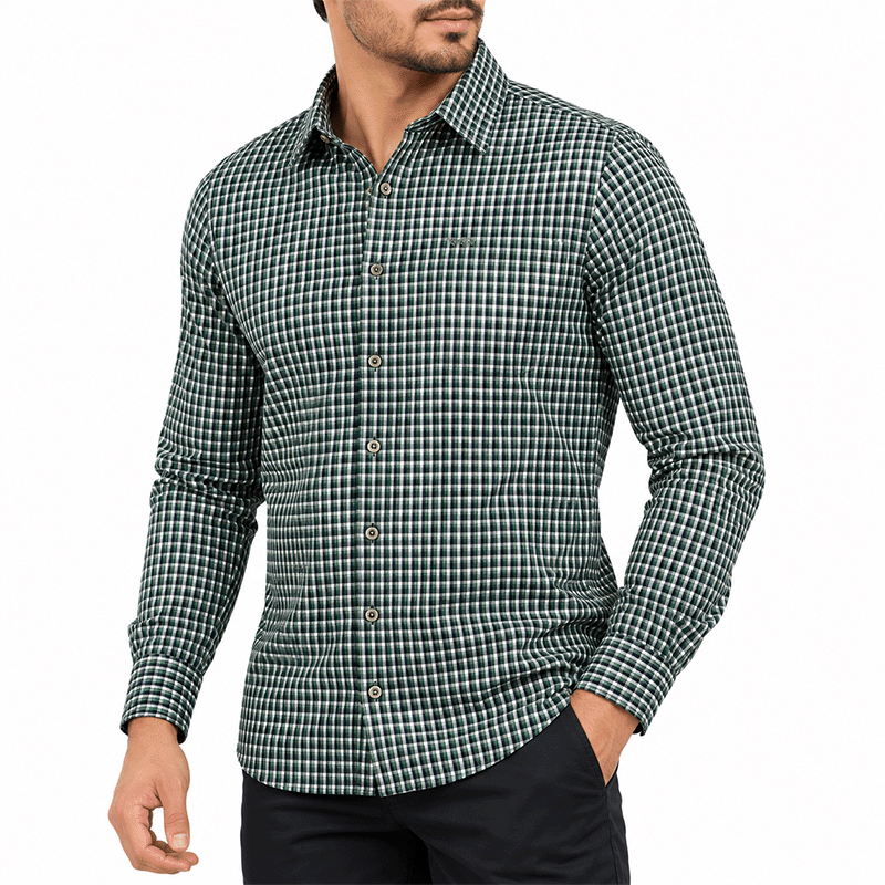 OLIVE FULL-SLEEVE SHIRTS FOR MEN 8SE0P27