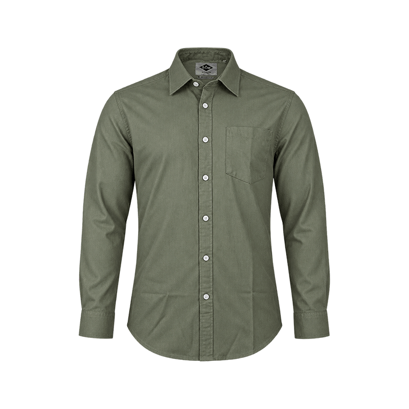OLIVE FULL-SLEEVE SHIRTS FOR MEN 8SX0201