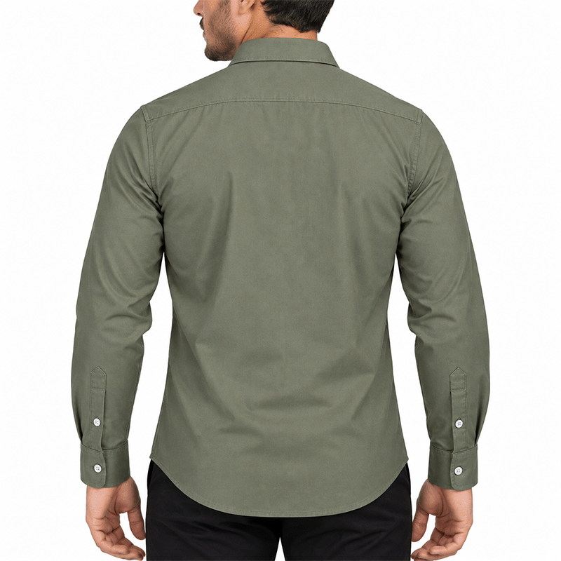 OLIVE FULL-SLEEVE SHIRTS FOR MEN 8SX0201