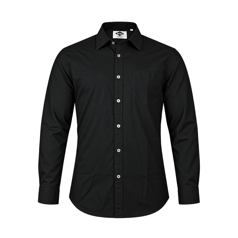 BLACK FULL-SLEEVE SHIRTS FOR MEN 8SX0601