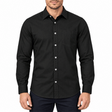 BLACK FULL-SLEEVE SHIRTS FOR MEN 8SX0601