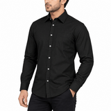BLACK FULL-SLEEVE SHIRTS FOR MEN 8SX0601