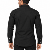 BLACK FULL-SLEEVE SHIRTS FOR MEN 8SX0601