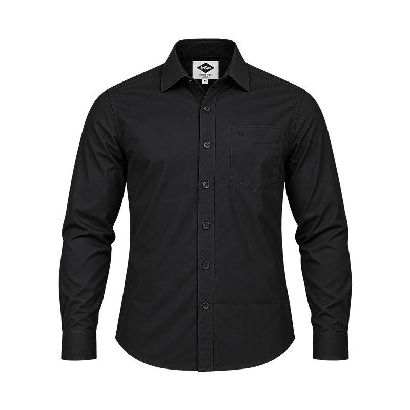 BLACK FULL-SLEEVE SHIRTS FOR MEN 8SX0620