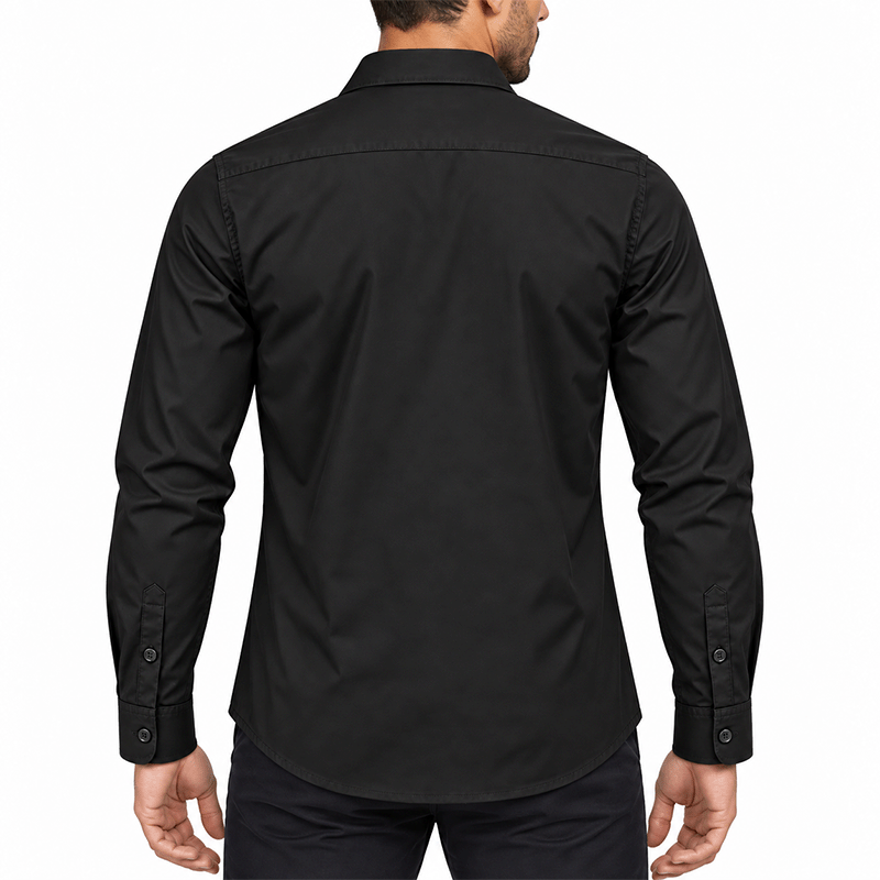 BLACK FULL-SLEEVE SHIRTS FOR MEN 8SX0620