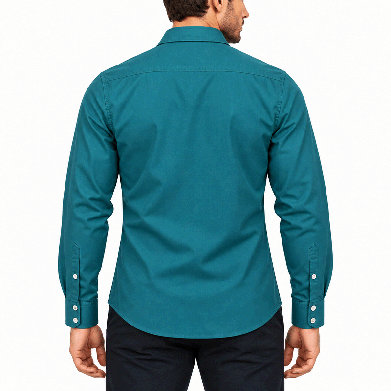 EMERALD GREEN FULL-SLEEVE SHIRTS FOR MEN 8SXCU01