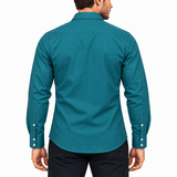 EMERALD GREEN FULL-SLEEVE SHIRTS FOR MEN 8SXCU01